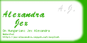 alexandra jex business card